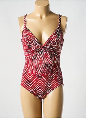 Maillot de bain 1 pièce imprimé fantaisie haut soutien-gorge emboitant rouge MIRACLESUIT femme