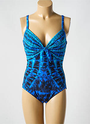 Maillot de bain 1 pièce imprimé fantaisie haut soutien-gorge emboitant bleu MIRACLESUIT femme