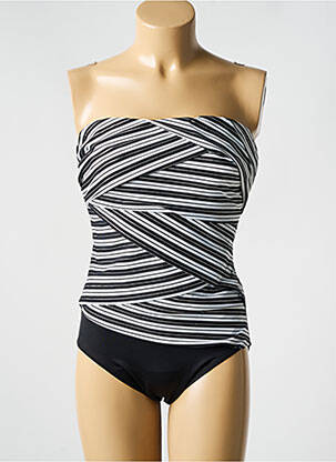Maillot de bain 1 pièce bretelles élastiquées amovibles haut bandeau blanc MIRACLESUIT femme