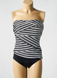 Maillot de bain 1 pièce bretelles élastiquées amovibles haut bandeau blanc MIRACLESUIT femme