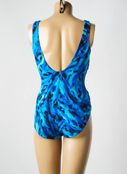 Maillot de bain 1 pièce imprimé fantaisie haut soutien-gorge moulé bleu MIRACLESUIT femme