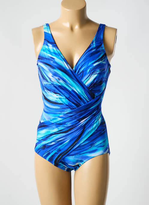 Maillot de bain 1 pièce imprimé fantaisie haut soutien-gorge moulé bleu MIRACLESUIT femme