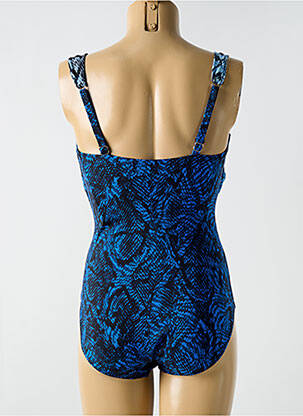 Maillot de bain 1 pièce effet matière satinée haut soutien-gorge moulé bleu MIRACLESUIT femme