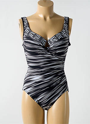 Maillot de bain 1 pièce stretch haut soutien-gorge moulé gris MIRACLESUIT femme