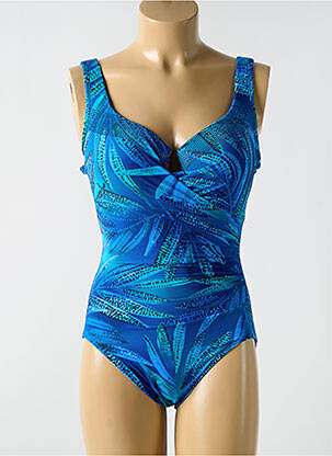 Maillot de bain 1 pièce stretch haut soutien-gorge moulé bleu MIRACLESUIT femme