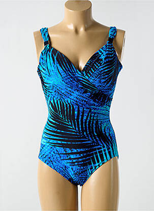Maillot de bain 1 pièce stretch haut soutien-gorge moulé bleu MIRACLESUIT femme