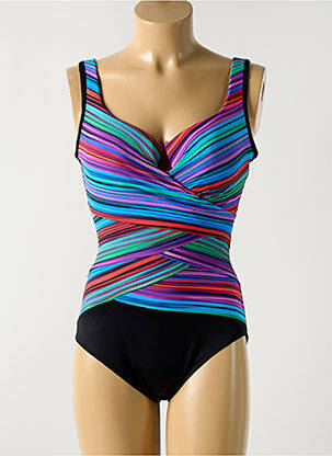 Maillot de bain 1 pièce stretch haut soutien-gorge moulé noir MIRACLESUIT femme