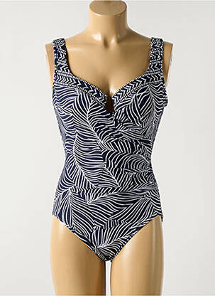 Maillot de bain 1 pièce imprimé fantaisie haut soutien-gorge moulé bleu MIRACLESUIT femme