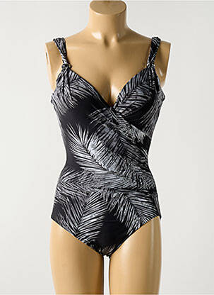 Maillot de bain 1 pièce effet matière satinée haut soutien-gorge moulé noir MIRACLESUIT femme