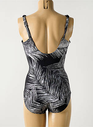 Maillot de bain 1 pièce effet matière satinée haut soutien-gorge moulé noir MIRACLESUIT femme