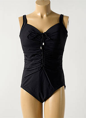 Maillot de bain 1 pièce effet matière satinée haut soutien-gorge moulé noir MIRACLESUIT femme