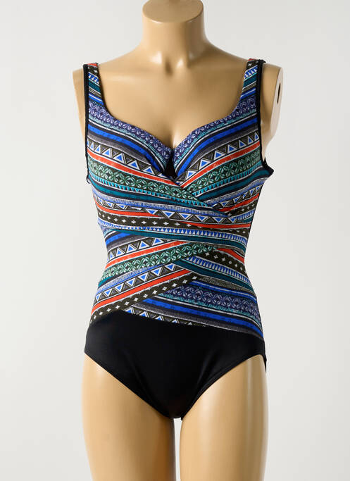 Maillot de bain 1 pièce imprimé fantaisie haut soutien-gorge moulé noir MIRACLESUIT femme