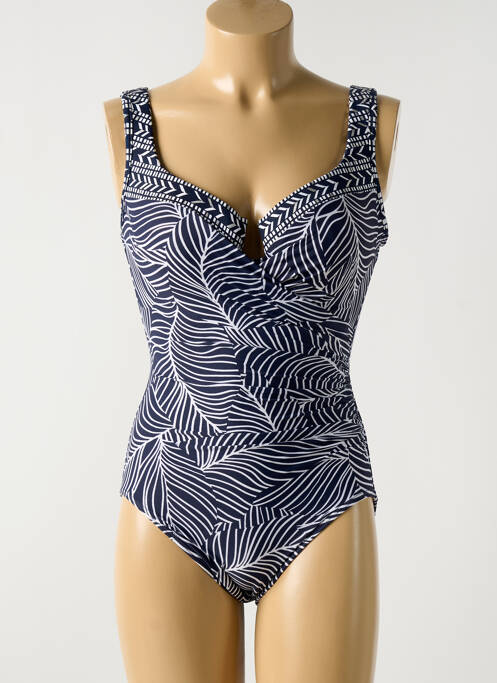 Maillot de bain 1 pièce imprimé fantaisie haut soutien-gorge moulé bleu MIRACLESUIT femme