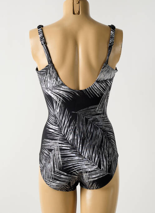 Maillot de bain 1 pièce effet matière satinée haut soutien-gorge moulé noir MIRACLESUIT femme