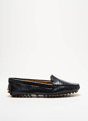 Mocassins tissage satiné talon plat jusqu'à 3cm noir VIAGGIO femme