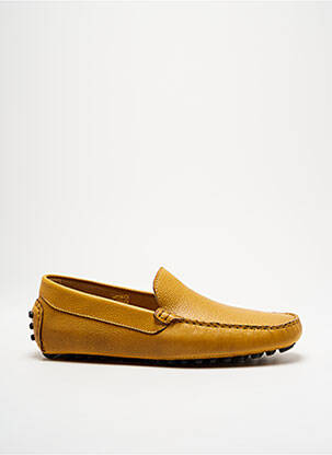 Mocassins matière lisse bout carré jaune VIAGGIO homme