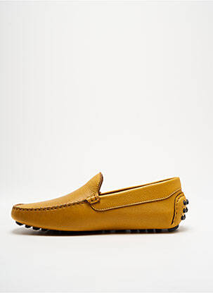 Mocassins matière lisse bout carré jaune VIAGGIO homme