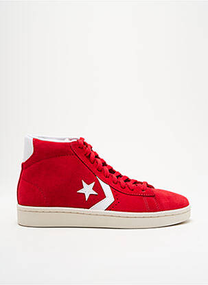 Baskets nubuck bout rond rouge CONVERSE unisexe