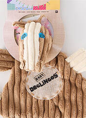 Doudou marron LES DEGLINGOS pour enfant seconde vue