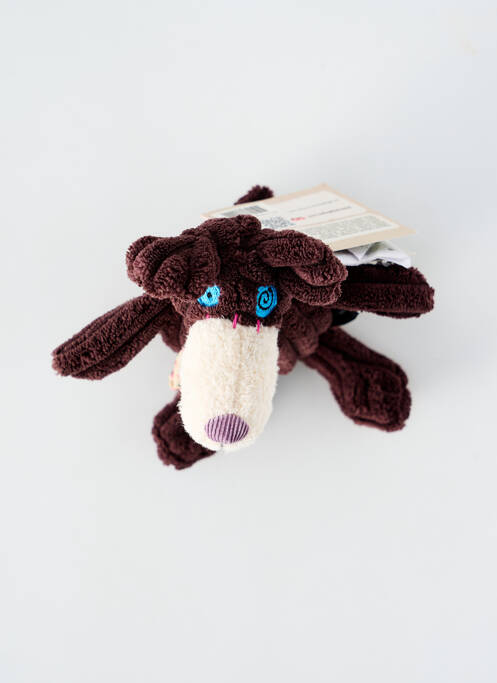 Doudou marron LES DEGLINGOS pour enfant