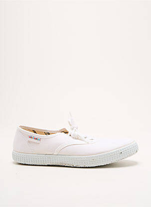 Baskets bout rond bout rond blanc VICTORIA unisexe