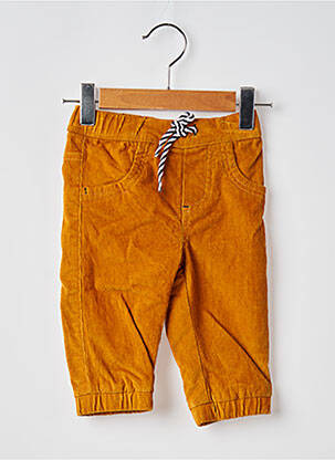 Pantalon droit fermeture liens à nouer taille élastique jaune ELLE EST OU LA MER garcon
