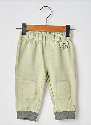 Pantalon droit tissage molletoné taille élastique vert ELLE EST OU LA MER garcon