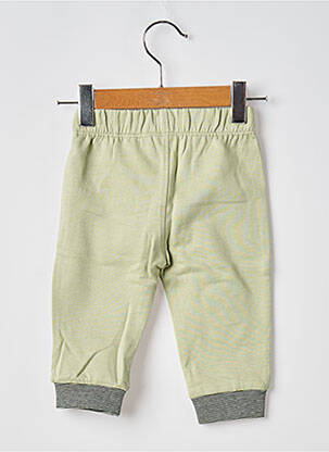 Pantalon droit tissage molletoné taille élastique vert ELLE EST OU LA MER garçon