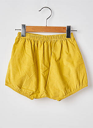 Short stretch taille élastique jaune MOULIN ROTY fille