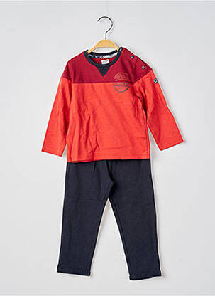 Ensemble pantalon taille élastique orange ELLE EST OU LA MER garcon
