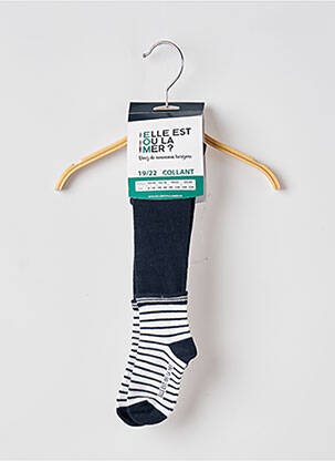 Collants imprimé rayures bleu ELLE EST OU LA MER fille
