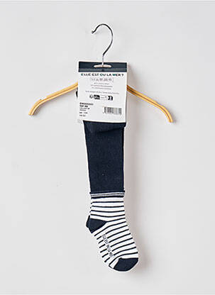 Collants imprimé rayures bleu ELLE EST OU LA MER fille