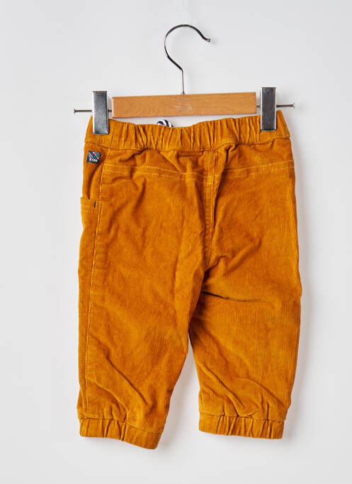 Pantalon droit fermeture liens à nouer taille élastique jaune ELLE EST OU LA MER garcon