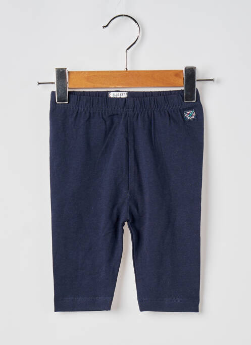 Legging stretch taille élastique bleu ELLE EST OU LA MER fille