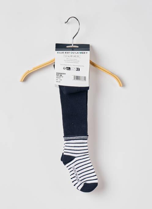 Collants bleu ELLE EST OU LA MER fille