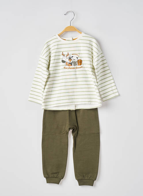 Ensemble pantalon vert ELLE EST OU LA MER pour fille