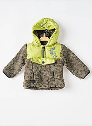 Manteau court poches a capuche vert BOBOLI garçon