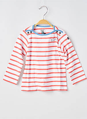 T-shirt manches longues manches longues orange ELLE EST OU LA MER enfant