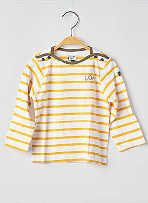 T-shirt manches longues manches longues jaune ELLE EST OU LA MER enfant