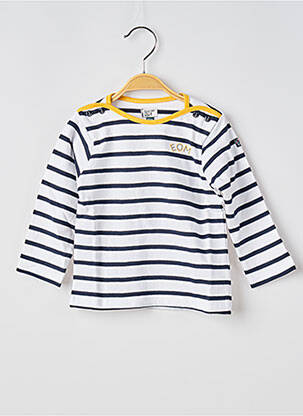 T-shirt manches longues manches longues bleu fonce ELLE EST OU LA MER enfant