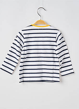 T-shirt manches longues manches longues bleu fonce ELLE EST OU LA MER enfant