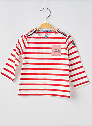 T-shirt manches longues manches longues rouge ELLE EST OU LA MER enfant