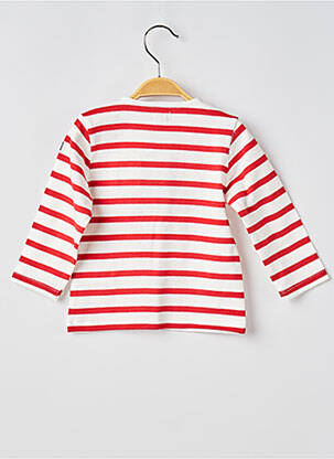 T-shirt manches longues manches longues rouge ELLE EST OU LA MER enfant