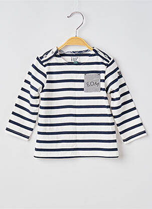 T-shirt manches longues manches longues bleu ELLE EST OU LA MER enfant
