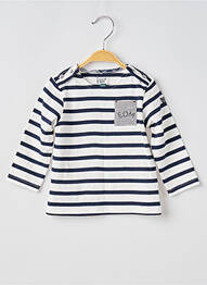 T-shirt manches longues manches longues bleu ELLE EST OU LA MER enfant