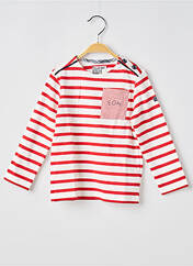 T-shirt rouge ELLE EST OU LA MER pour enfant seconde vue