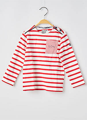 T-shirt rouge ELLE EST OU LA MER pour enfant