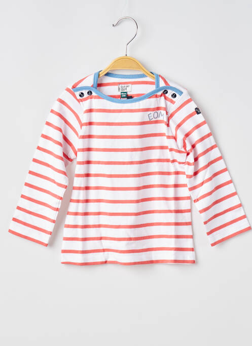 T-shirt manches longues manches longues orange ELLE EST OU LA MER enfant