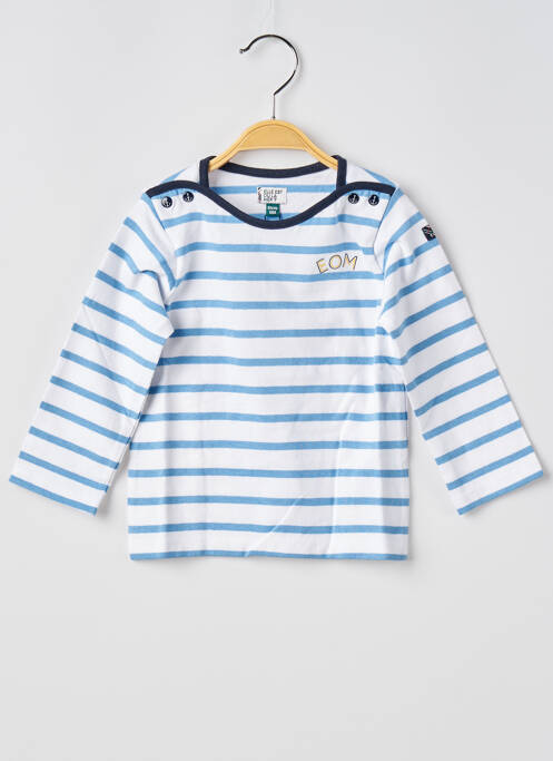 T-shirt manches longues manches longues bleu ELLE EST OU LA MER enfant