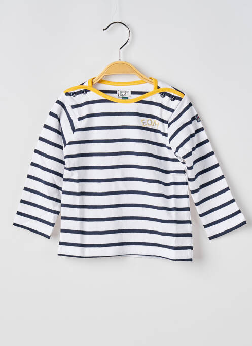 T-shirt manches longues manches longues bleu fonce ELLE EST OU LA MER enfant